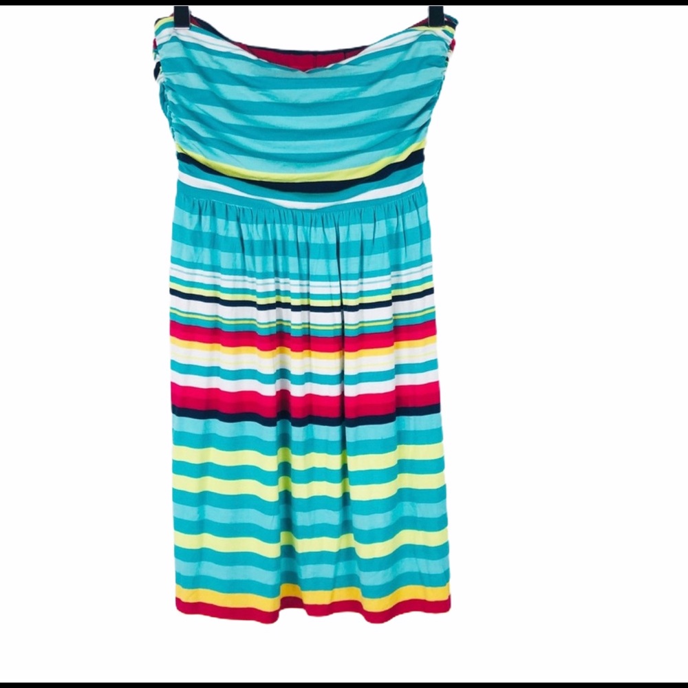 Tart Multicolored Striped Tube Babydoll Dress S - Picture 3 of 7